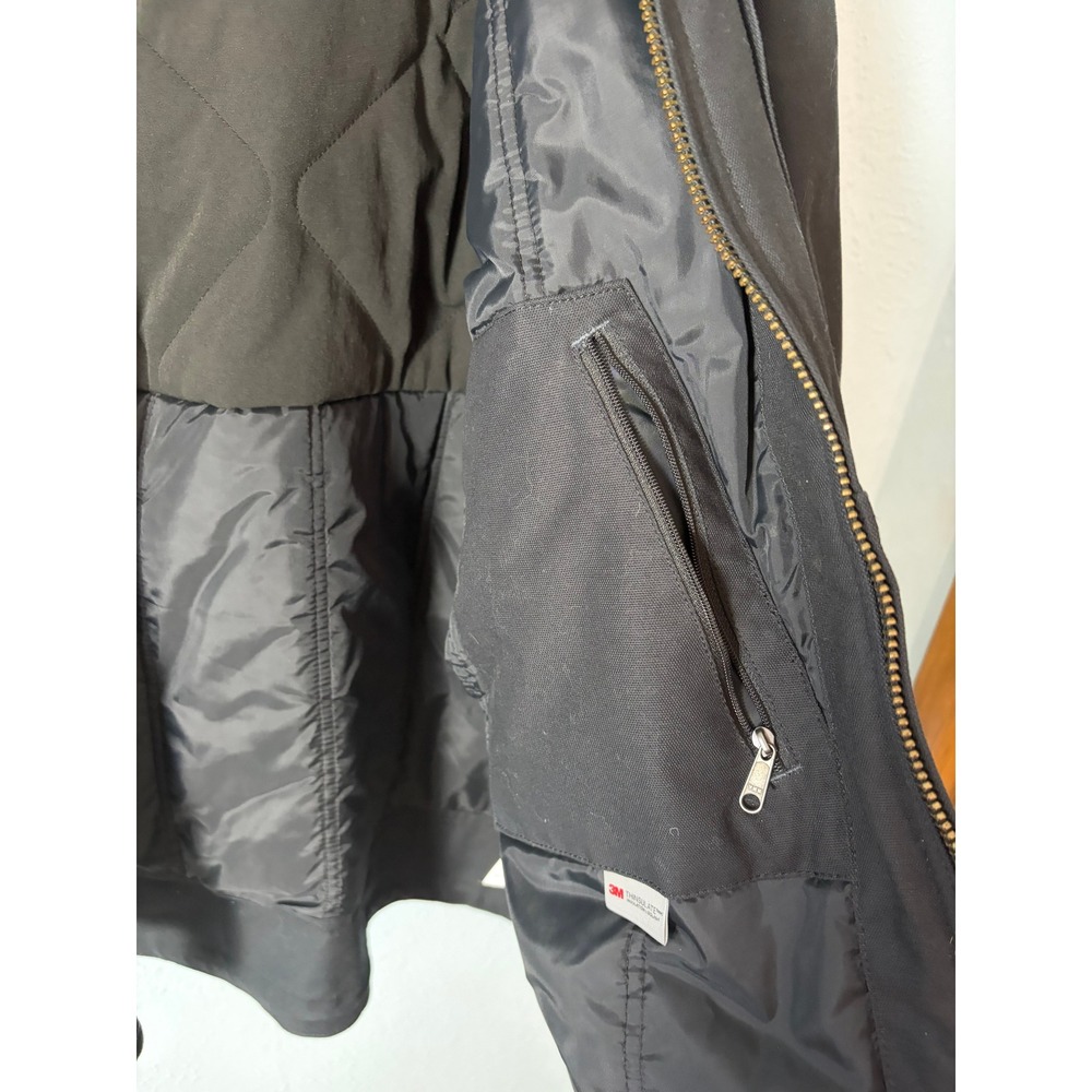Carhartt Full Swing Cryder Jacket Mens Large Black Quick Duck Insulated 102207 - Picture 7 of 10